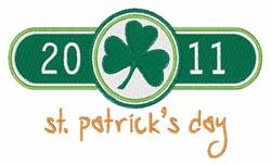 detailed shamrock machine embroidery pattern - St Patrick’s Day for kitchen aprons