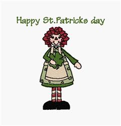 St Patricks Day - 4x4 shamrock detailed embroidery design for kitchen tea towels