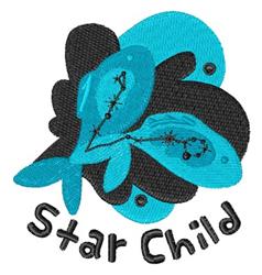 detailed star machine embroidery pattern - Star Child perfect for kitchen tea towels
