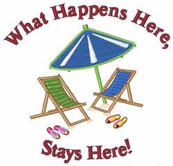 here detailed machine embroidery - Stays Here perfect for Outdoor Table Settings
