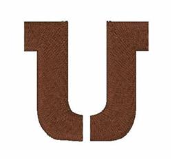 Stencil Font U - 4x4 font quick stitch embroidery design for decorative pillow covers