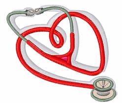 beginner-friendly heart machine embroidery pattern - Stethoscope Heart for Bridal Accessories