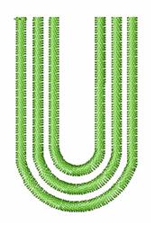 Striped Lower Case v - 4x4 case quick stitch embroidery design for kitchen tea towels