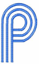 case quick stitch machine embroidery - Striped Upper Case P for Fabric Banners