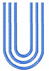 case quick stitch machine embroidery - Striped Upper Case V for decorative pillow covers