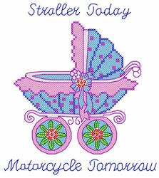 cross detailed machine embroidery - Stroller Today perfect for patchwork quilt blocks