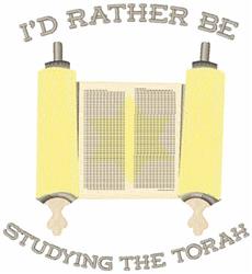 torah detailed machine embroidery - Studying The Torah for festive table runners