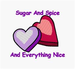 heart detailed machine embroidery - Sugar And Spice for decorative pillow covers