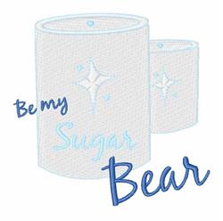 Light blue sugar container with 'Be my Sugar Bear' text in playful font alongside star design.