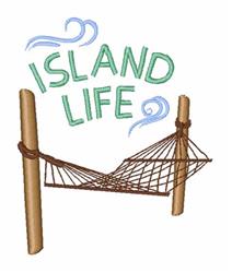 Summer Hammock - 4x4 hammock quick stitch machine embroidery design for kitchen aprons
