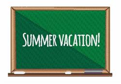 detailed summer vacation! machine embroidery pattern - Summer Vacation! for Classroom Banners