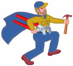 detailed handyman machine embroidery pattern - Super Handyman for decorative pillow covers