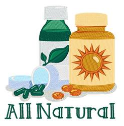 Playful supplement bottles with a sun and leaf design, surrounded by colorful capsules and pills.