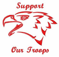 Support Our Troops - 4x4 bird beginner-friendly embroidery design for patchwork quilt blocks