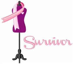 beginner-friendly survivor machine embroidery pattern - Survivor for reusable tote bags