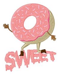 detailed donut machine embroidery pattern - Sweet Donut for decorative pillow covers