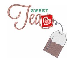 beginner-friendly heart machine embroidery pattern - Sweet Tea for kitchen tea towels