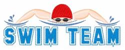 detailed team machine digital embroidery pattern - Swim Team perfect for Sports Bags