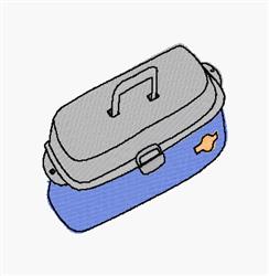 detailed tacklebox machine embroidery pattern - Tacklebox perfect for Camping Gear