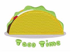 detailed time machine embroidery pattern - Taco Time perfect for School Supplies