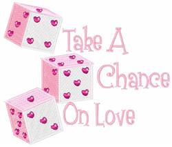 heart detailed machine digital embroidery - Take A Chance perfect for Greeting Cards