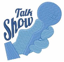 show detailed machine digital embroidery - Talk Show perfect for reusable tote bags