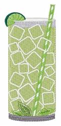 Tall Mojito - 4x4 leaf detailed machine embroidery design perfect for Drink Coasters