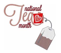 heart beginner-friendly machine embroidery - Tea Month perfect for reusable tote bags