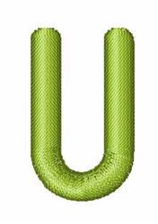 quick stitch font machine embroidery pattern - Techno Overload Font U for kitchen tea towels
