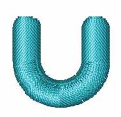 font quick stitch machine embroidery - Techno Overload Font u for kitchen tea towels