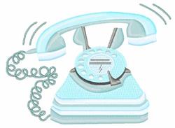 detailed telephone machine embroidery pattern - Telephone for patchwork quilt blocks