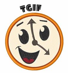 TGIF Time - 4x4 time detailed machine embroidery design for decorative pillow covers