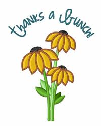 Thanks A Bunch - 4x4 leaf beginner-friendly embroidery design for outdoor garden flags