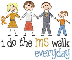 detailed walk machine embroidery pattern - The MS Walk perfect for kitchen aprons
