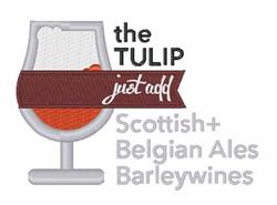 The Tulip - 4x4 tulip detailed machine machine embroidery design perfect for Barware