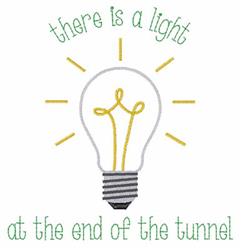 Theres A Light... - 5x7 light... beginner-friendly embroidery design for cute baby onesies