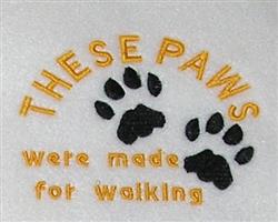 kitten beginner-friendly machine embroidery - These Paws... perfect for kitchen aprons