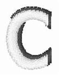 Thin Air C - 4x4 air quick stitch machine embroidery design for reusable tote bags