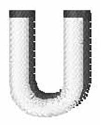 Thin Air U - 4x4 air quick stitch machine embroidery design for cute baby onesies