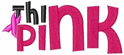 think beginner-friendly machine embroidery - Think Pink for decorative pillow covers
