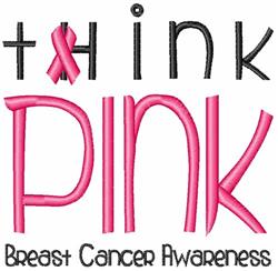think beginner-friendly machine embroidery - Think Pink perfect for kitchen aprons