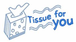 Tissue For You - 5x7 you beginner-friendly embroidery design for Tissue Box Covers