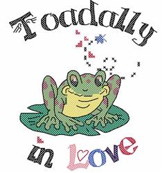 detailed heart machine embroidery pattern - Toadally In Love for reusable tote bags
