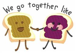 Together Sandwich - 5x7 sandwich detailed embroidery design for decorative pillow covers