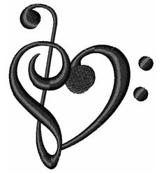 Treble Heart - 4x4 heart beginner-friendly embroidery design for Throw Pillows