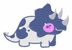 Triceratops - 4x4 triceratop detailed machine embroidery design for cute baby onesies