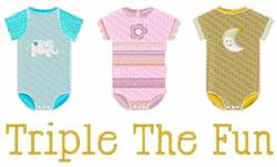 triple detailed machine embroidery - Triple The Fun perfect for holiday gift bags