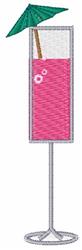 drink quick stitch machine embroidery - Tropical Drink perfect for Party Invitations