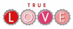 True Love - 5x7 love beginner-friendly machine embroidery design for reusable tote bags