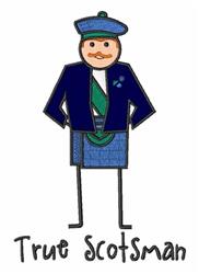 True Scotsman - 5x7 scotsman detailed machine embroidery design for kitchen aprons